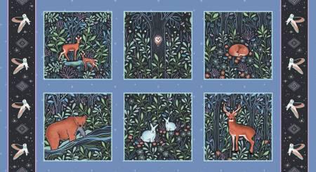 Woodland Magic - Periwinkle Woodland Magic Block Panel 24"