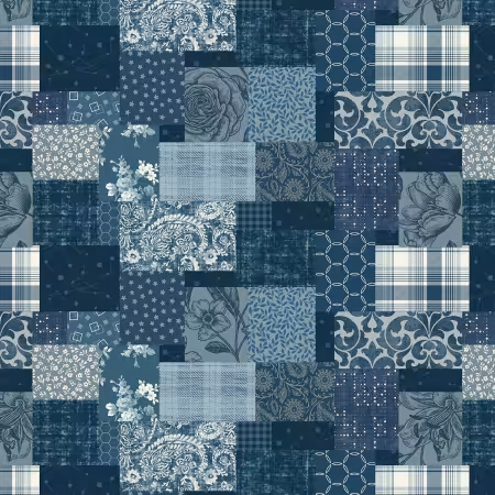 Pieces of America - Blue Patchwork