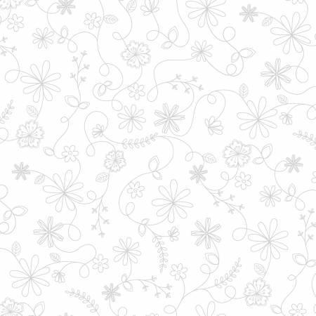 White Swirl Floral