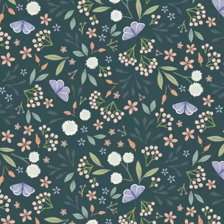 Sky Garden Floral Odyssey Deep Teal