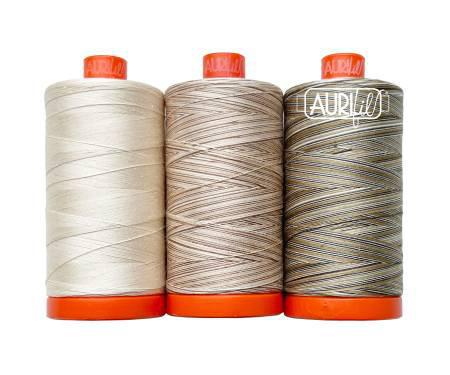 Aurifil Color Builder 50wt 3pc Set Rubber Tree