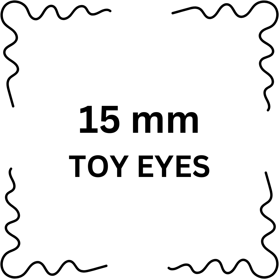 15mm Toy Eye Pack (pk of 5) - Brown