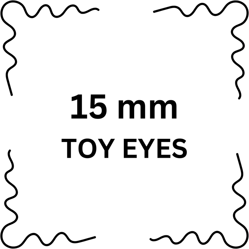 15mm Toy Eye Pack (pk of 5) - Brown