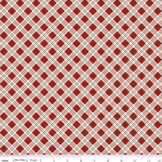 Bee Plaids Scarecrow Barn Red