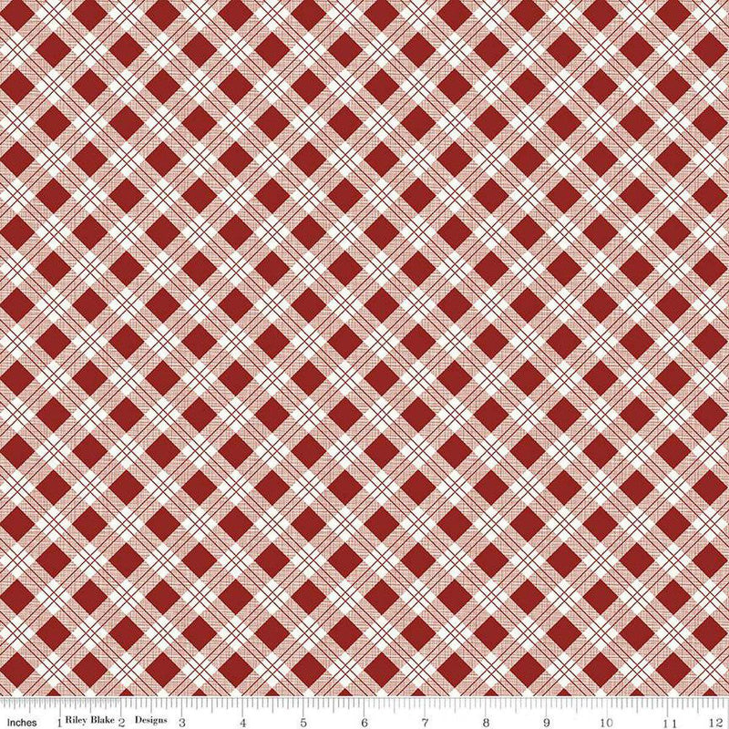 Bee Plaids Scarecrow Barn Red