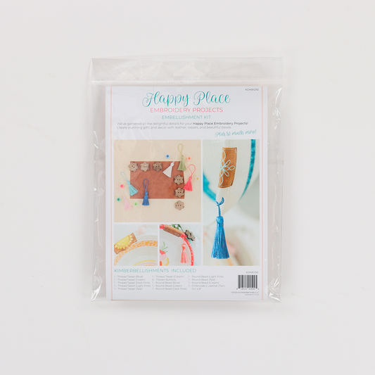 Happy Place Embroidery Projects Embellishment Kit