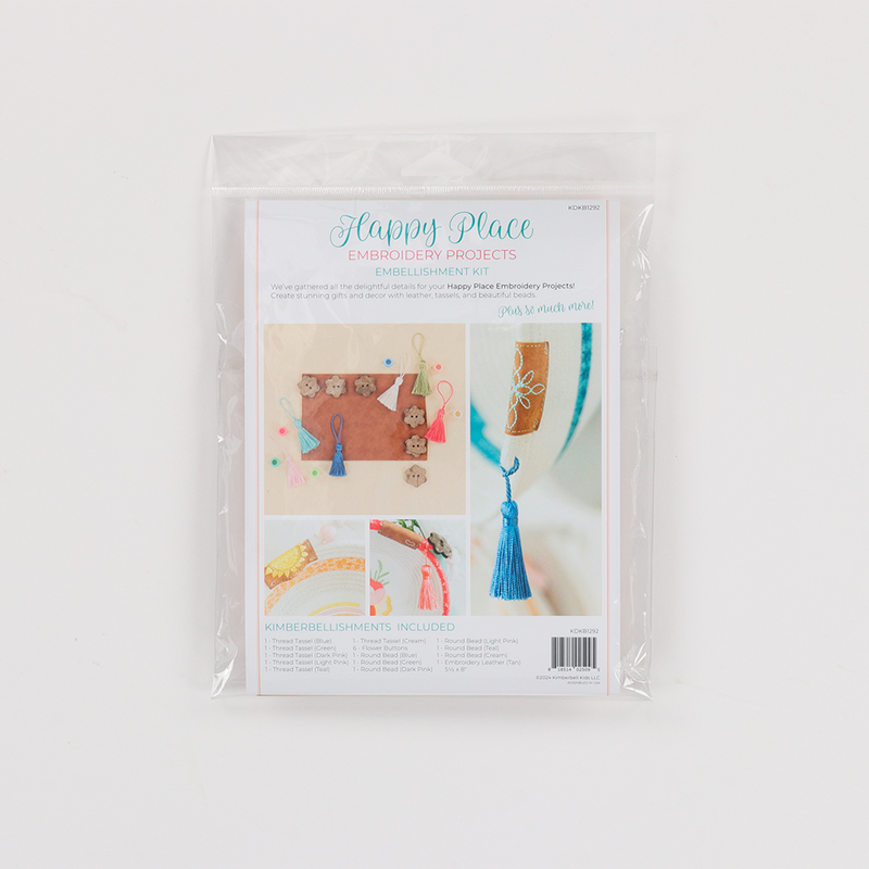 Happy Place Embroidery Projects Embellishment Kit