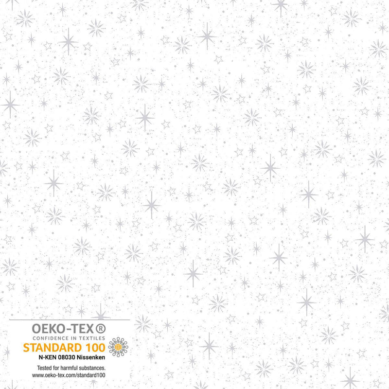 We Love Christmas - Small Stars White Silver