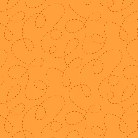 One Stitch Two Stitch - Stitched Curlicues Orange
