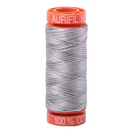 Mako Cotton Embroidery Thread 50wt 220yds Variegated Grey