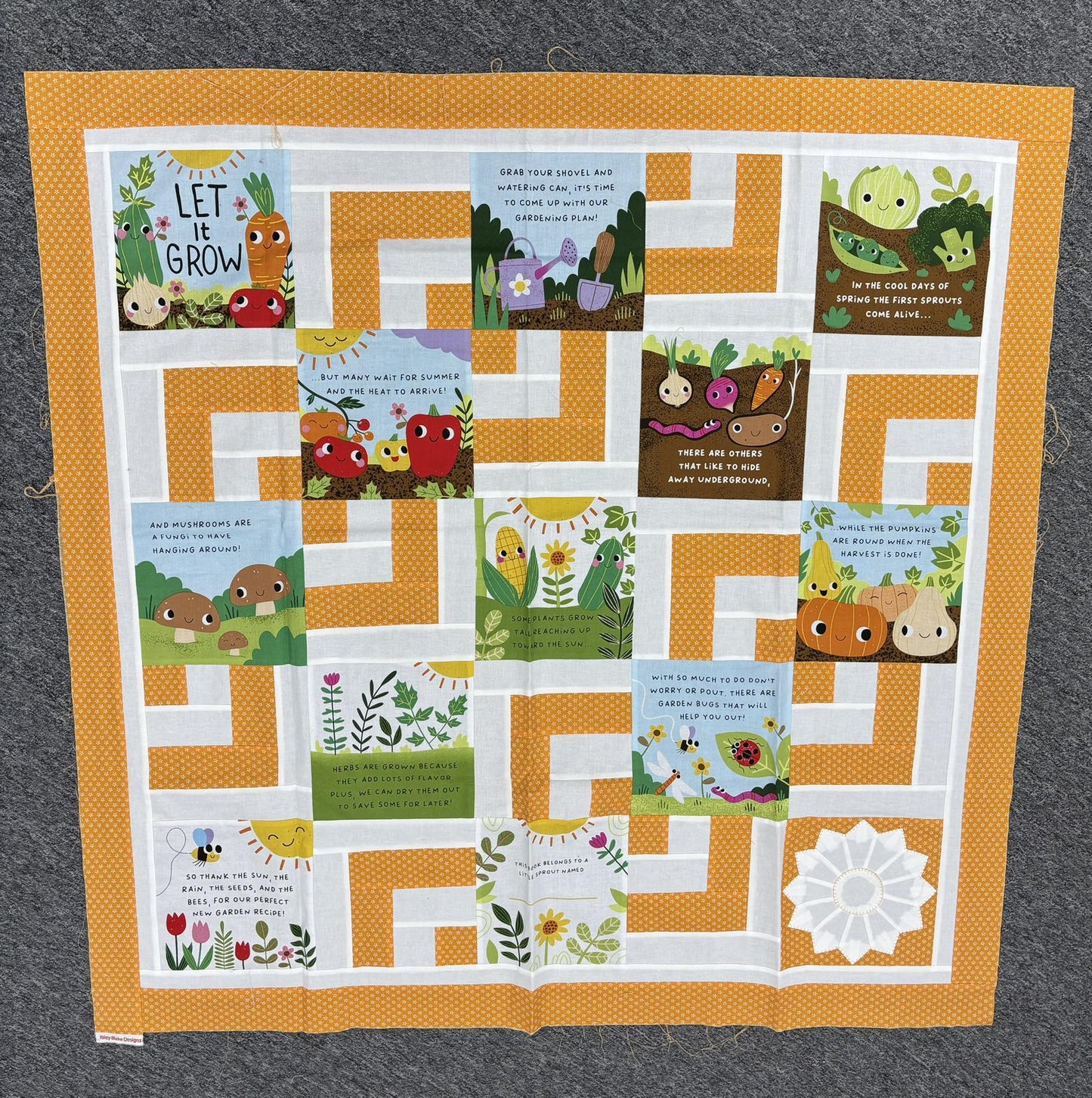Book Panel Quilt Top