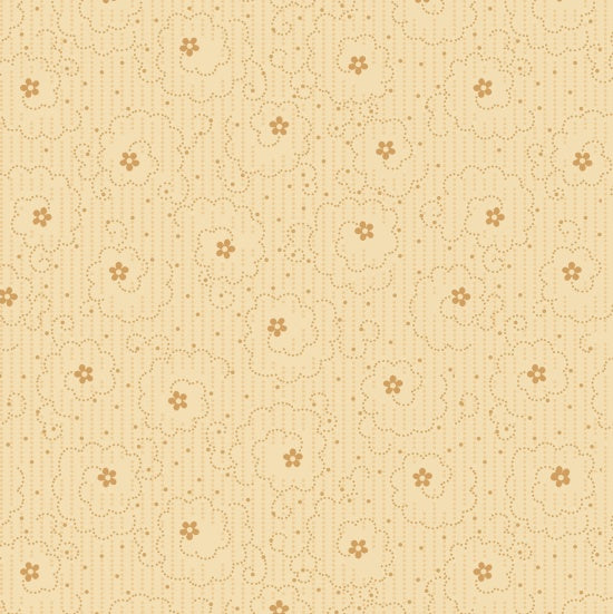 Linen Closet - Cream Swirling Flower Dot