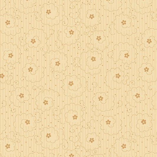 Linen Closet - Cream Swirling Flower Dot
