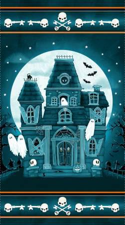 Welcome Foolish Mortals 24 Inch Haunted House Panel Glow