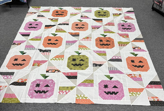 Hey Boo Pumpkins Quilt Top