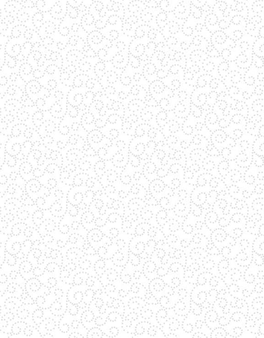 Dotted Scroll White on White