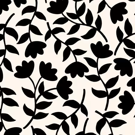 Monochrome Muse Porcelain & Ebony Tossed Flower Stems
