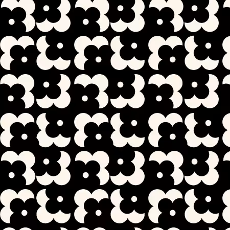 Monochrome Muse Ebony & Porcelain Floral Grid