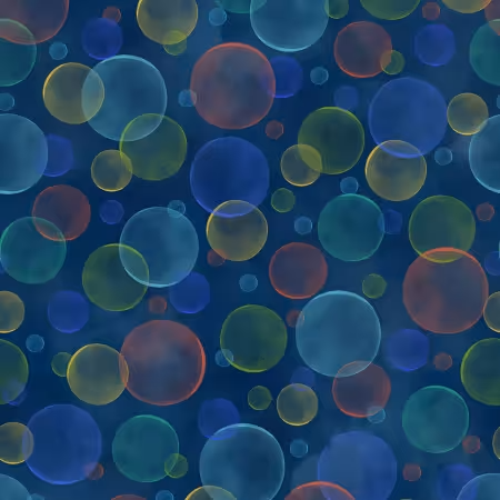 Space Monsters - Dark Navy Bubbles