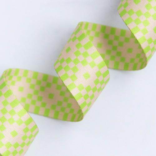 Webbing 1.5" Bitmapped Neon Yellow