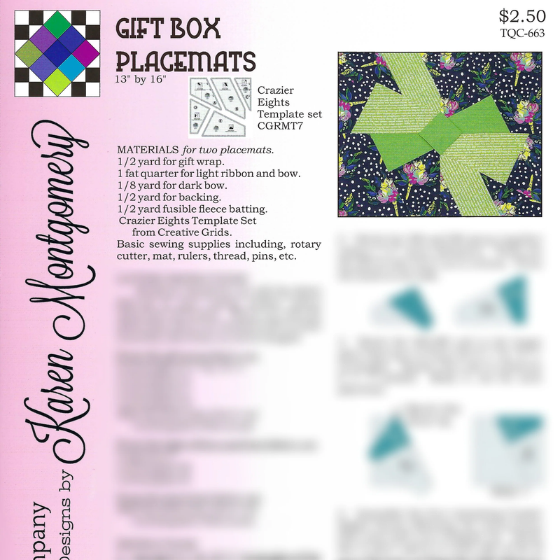 Gift Box Placemats Pattern