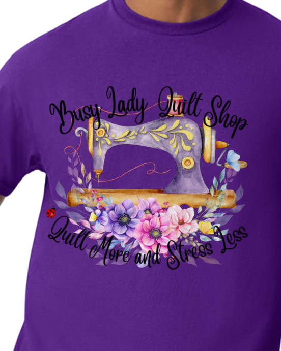 Busy Lady T-Shirts Purple