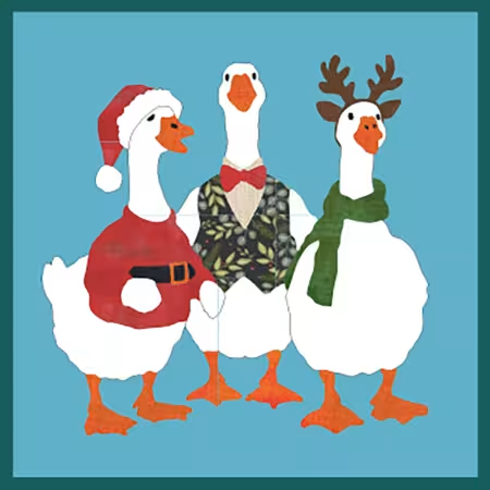 Goosey Christmas Sewing Applique Pattern