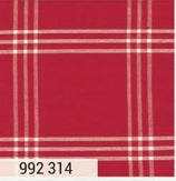18" Enamoured Stone Red Plaid Toweling