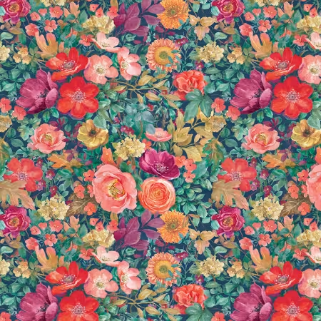 Floral Drama Multi Color Floral