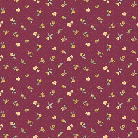 Floral Drama Wine Ditsy Floral