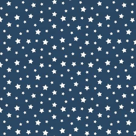 White Stars On Navy