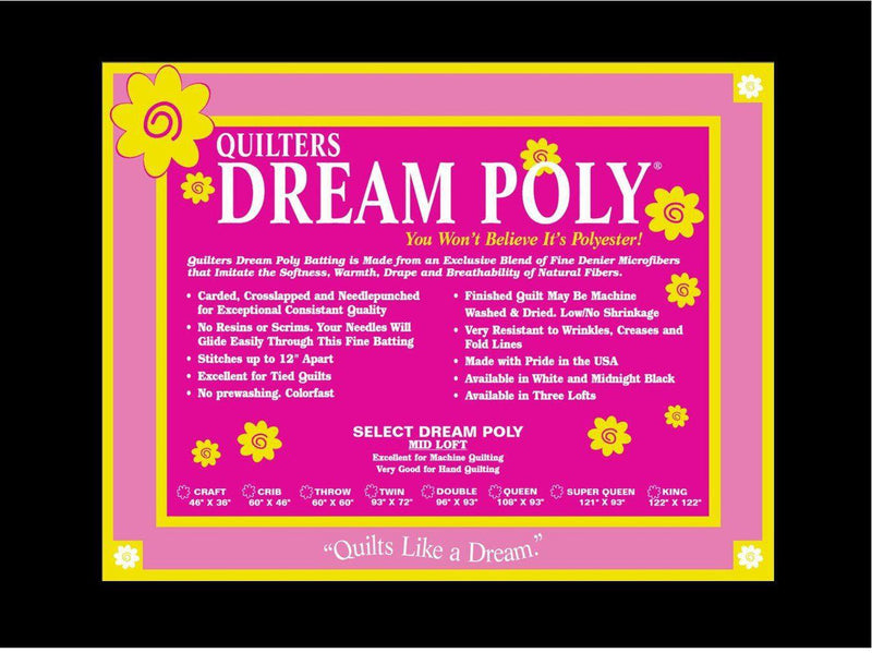 Quilters Dream Dream Black Poly Twin 93" x 72"