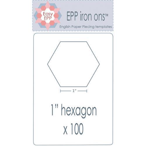 Iron On Hexies 100 ct. 1"