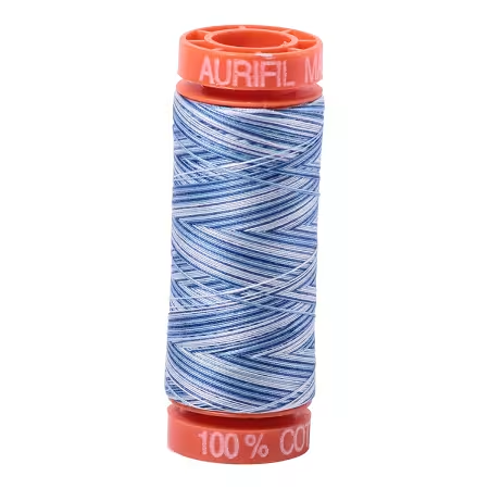 Mako Cotton Embroidery Thread 50wt 220yds Variegated Delft