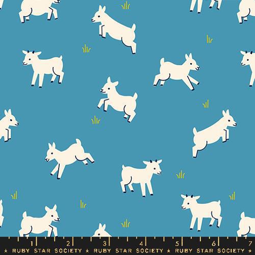 Animal Animal Vintage Blue Baby Goats