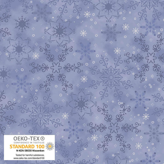 We Love Christmas - Big Snow Crystal Light Blue-Silver