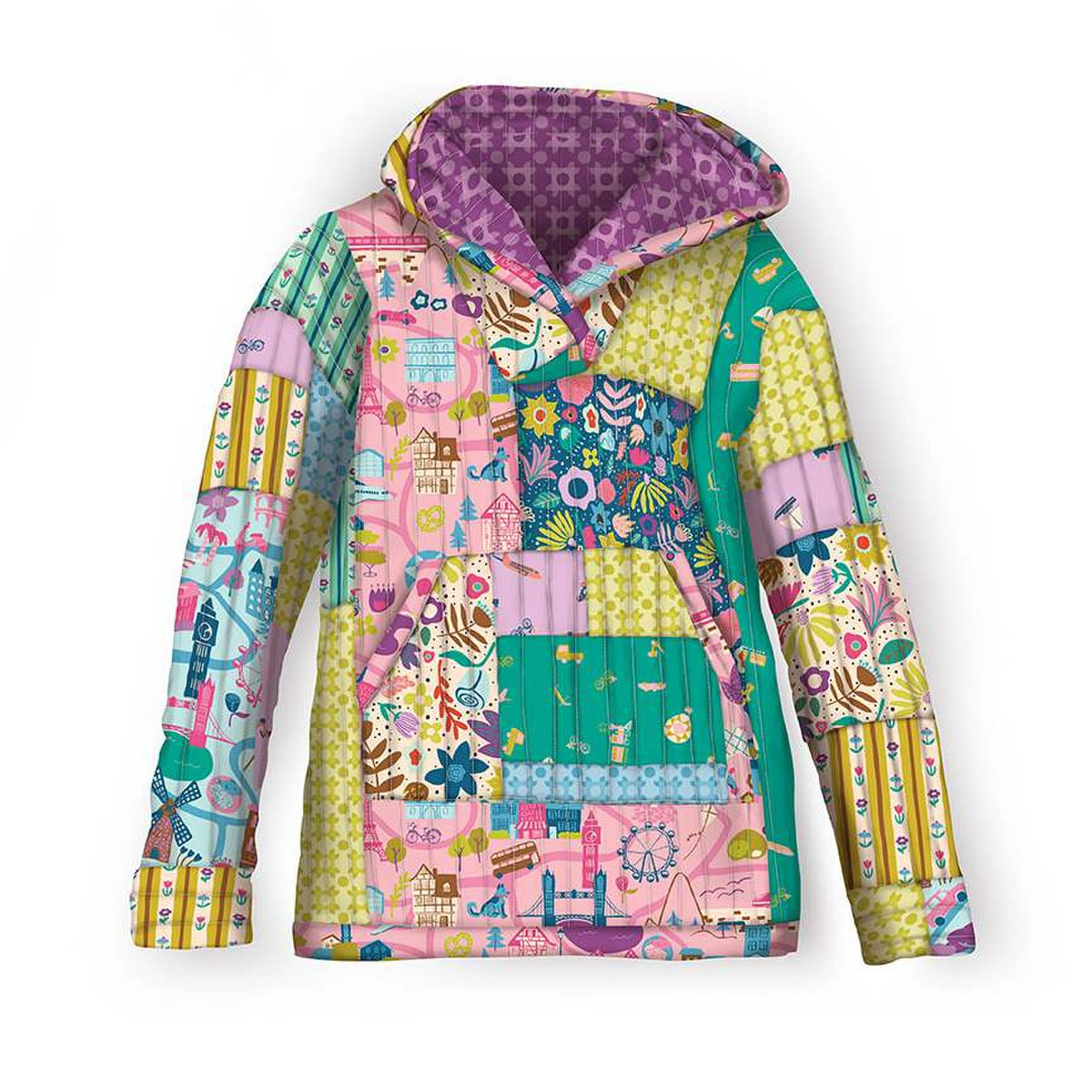 Casey Cometti Dancing Daisies Quilted Hoodie Pattern