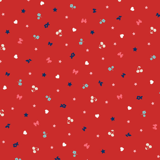 Star Spangled Beauty Teeny Tiny Stars Red