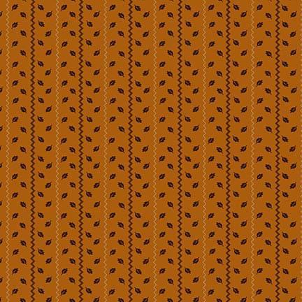 Autumn Farmhouse Orange Sprigged Stripe