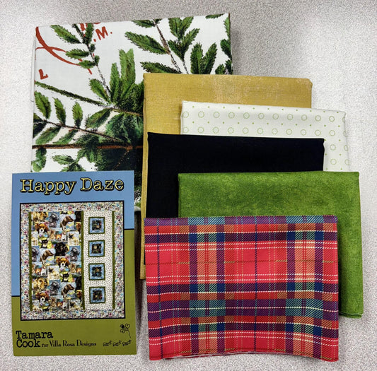 Happy Daze Quilt Kit - Featuring Christmas Botanicals