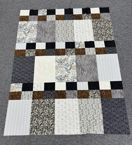 Nature Checkers Quilt Top