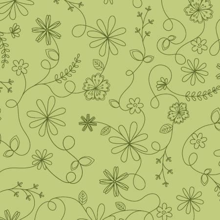 Green Swirl Floral