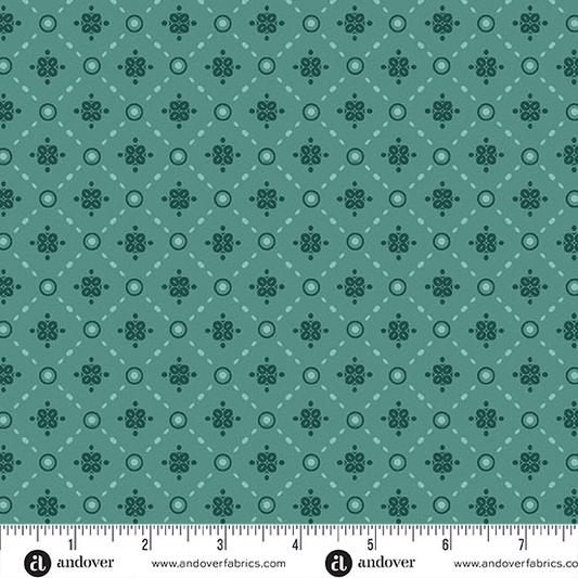Mystic Meadow Green Lattice