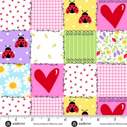 Little Ladies Picnic Patchwork 108" Blossom Wideback
