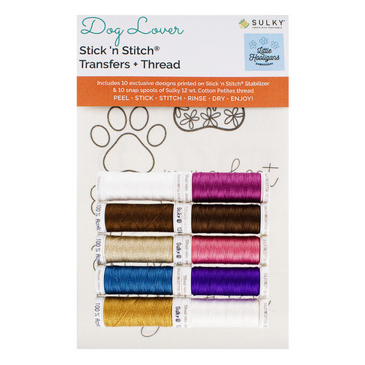 Dog Lover - Stick ‘n Stitch Transfers + Thread