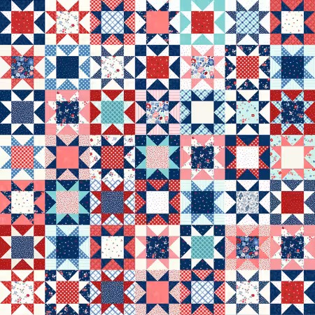 Star Spangled Beauty Multi Star Quilt