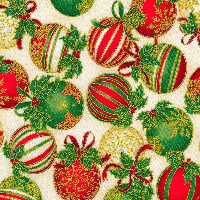 Holiday Flourish Ornaments on Cream