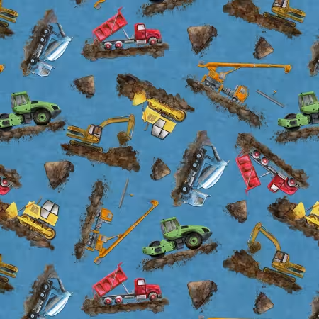 Let's Get Building Blue Construction Equipment