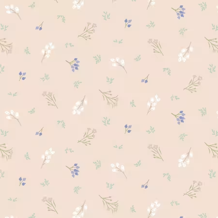 Sky Garden Scattered Sprig Pale Peach