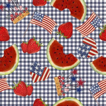 Sweet Land Of Liberty Navy Picnic Plaid